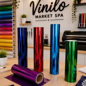 Vinilo Adhesivo Decorativo De Corte Metalico 61 Cms X Mts